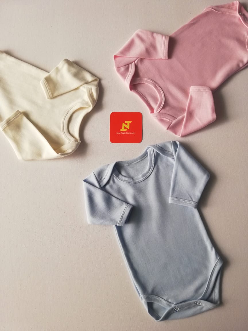 Pack of 3 Plain Bodysuits