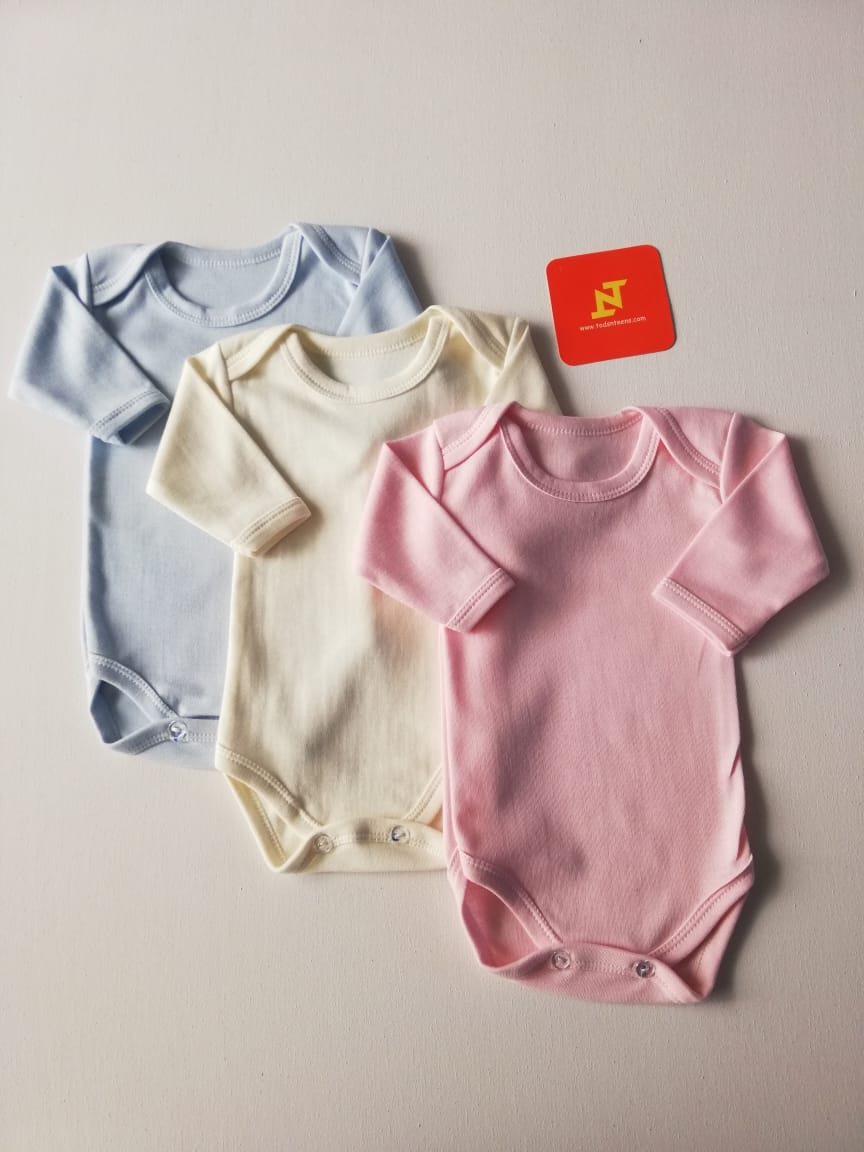 Pack of 3 Plain Bodysuits