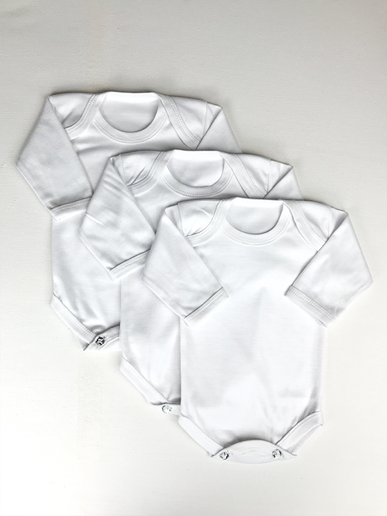 Pack of 3 Plain Bodysuits