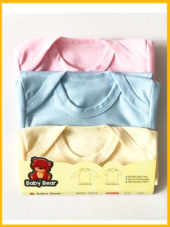 Plain coloured baby vests top