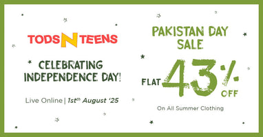 Flat 43% Off Azadi Sale on Baby & Kids Summer Clothes & Accessories