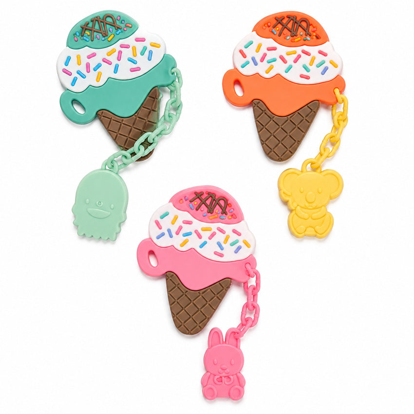 Ice Cream Teether With Clip