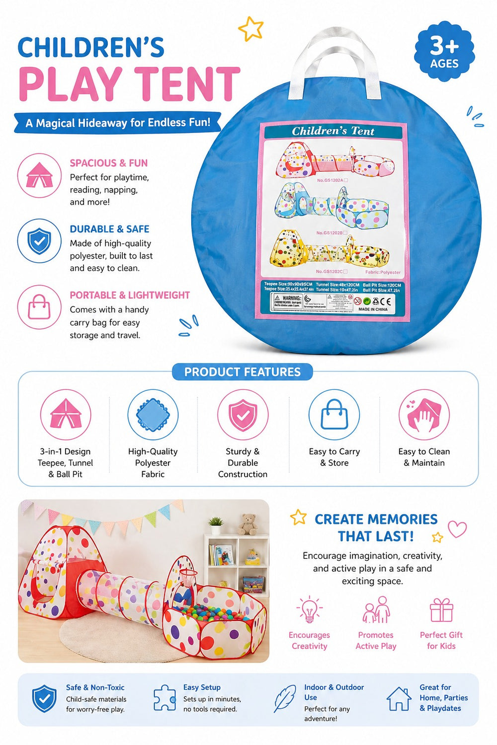 Children tunnel Tent - GS1202