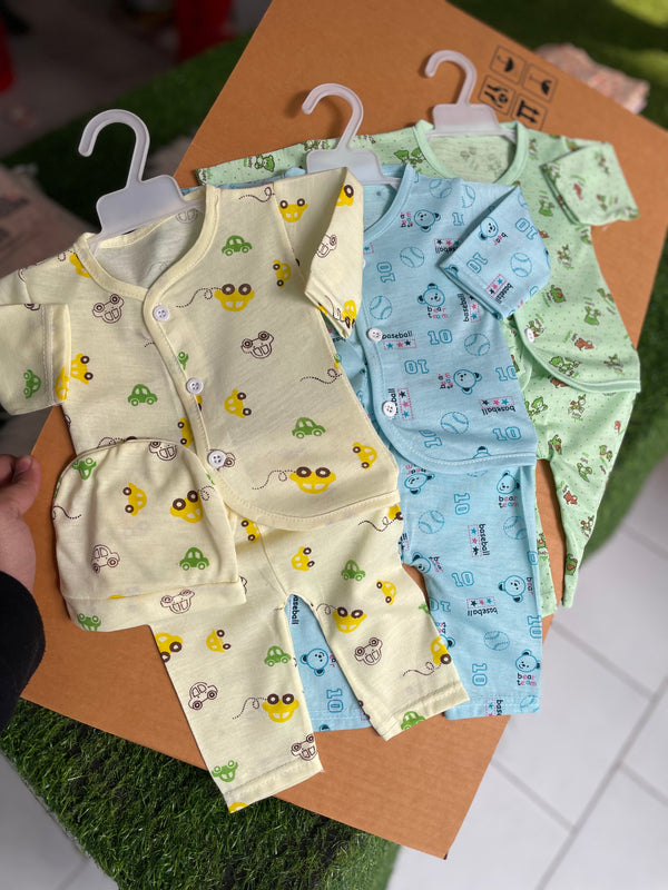 Pack of 3 Jhabla Sets (NB-3 M)