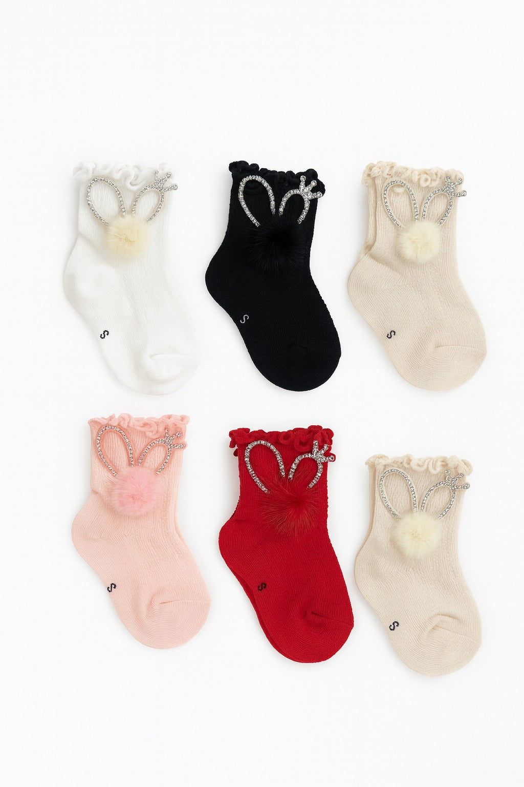 SH467-Crown Ribbon Baby Winter Socks