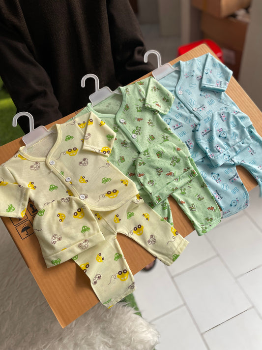 Pack of 3 Jhabla Sets (NB-3 M)