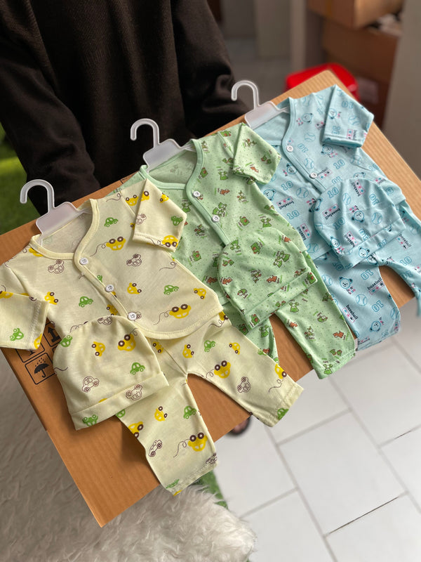 Pack of 3 Jhabla Sets (NB-3 M)