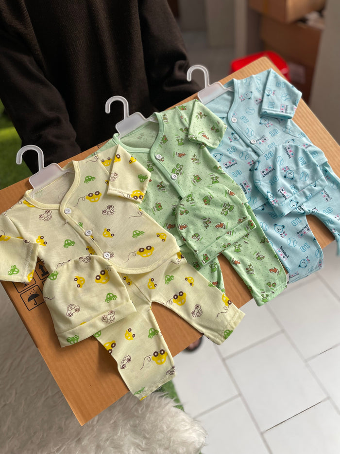 Pack of 3 Jhabla Sets (NB-3 M)
