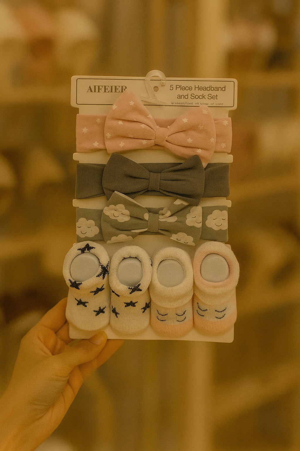 GP60-5 Piece headband and Socks Set - (0-6M)