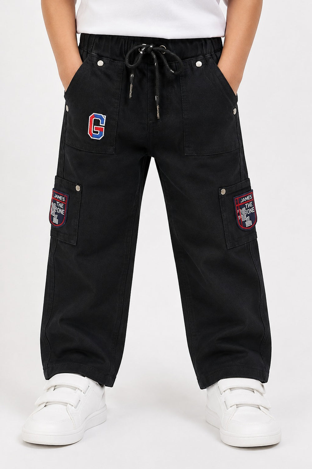Boys Stylish Wide Leg Pants (3-10Y) - Black