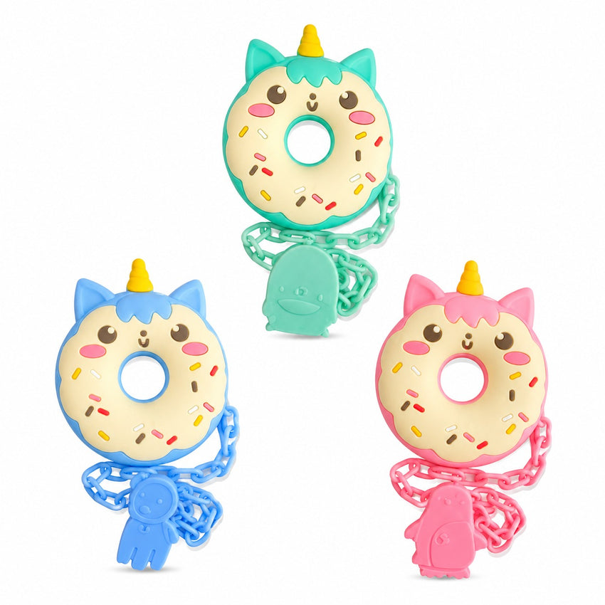 Donat Silicone teether With chain