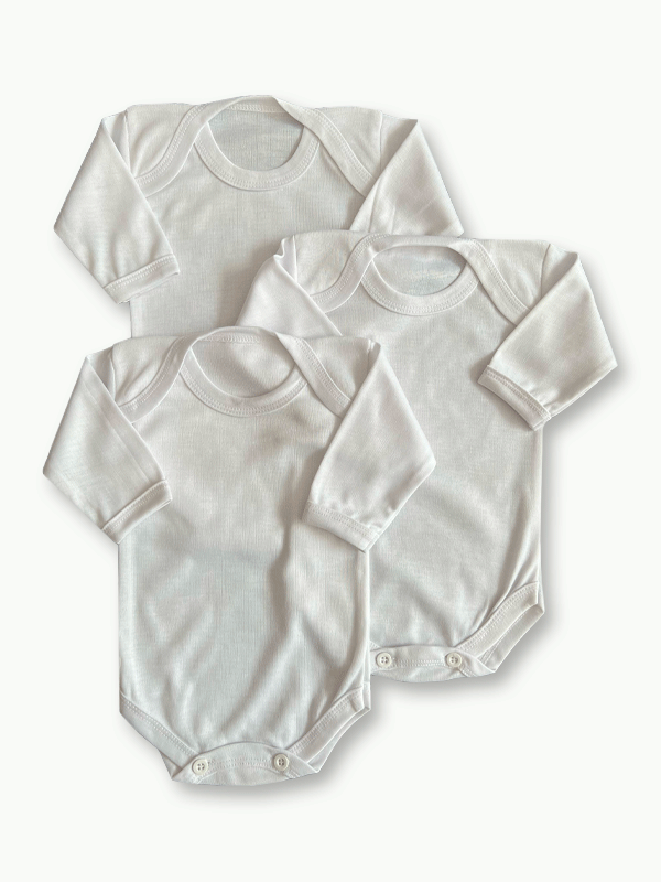 Pack of 3 Plain Bodysuits