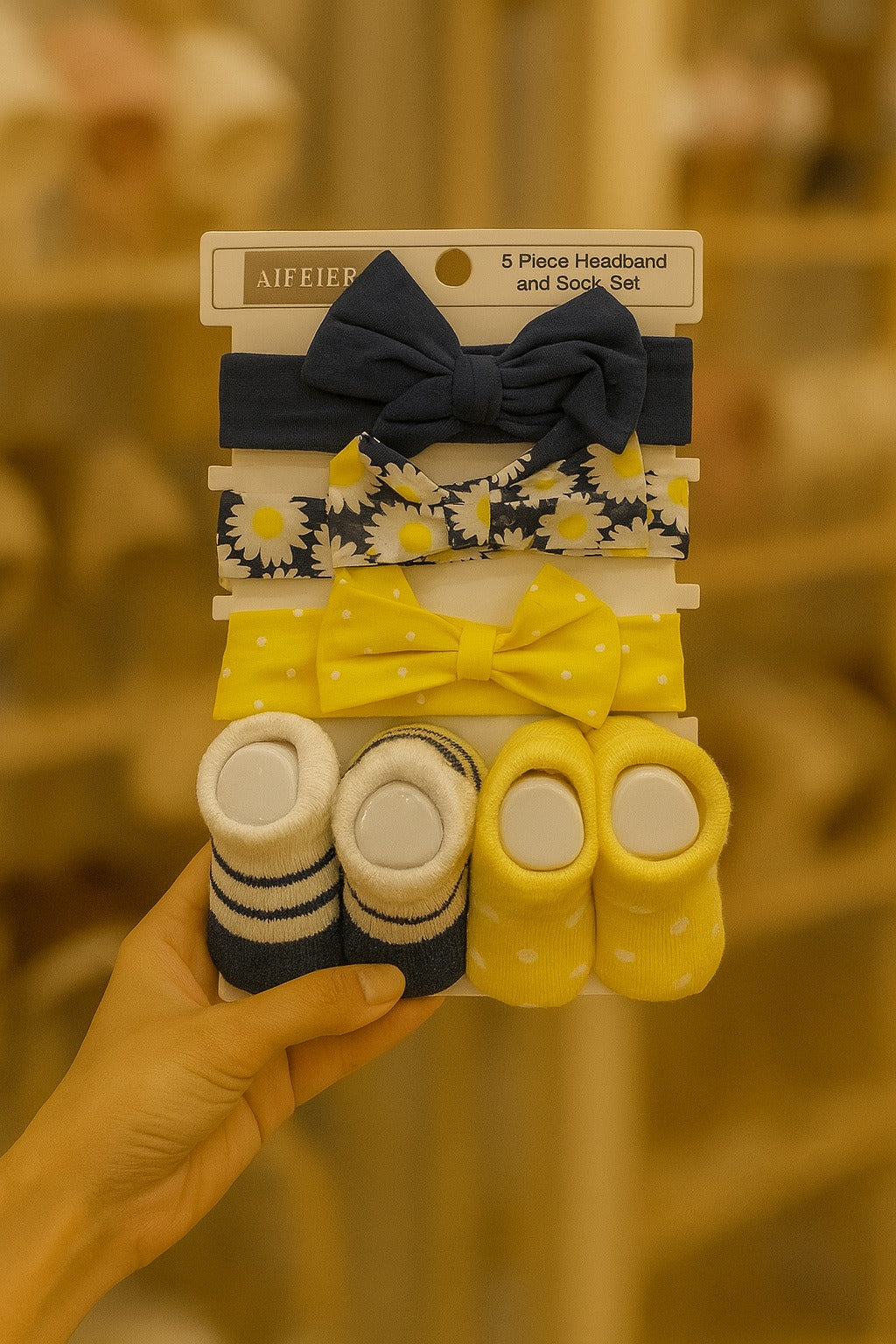 GP60-5 Piece headband and Socks Set - (0-6M)