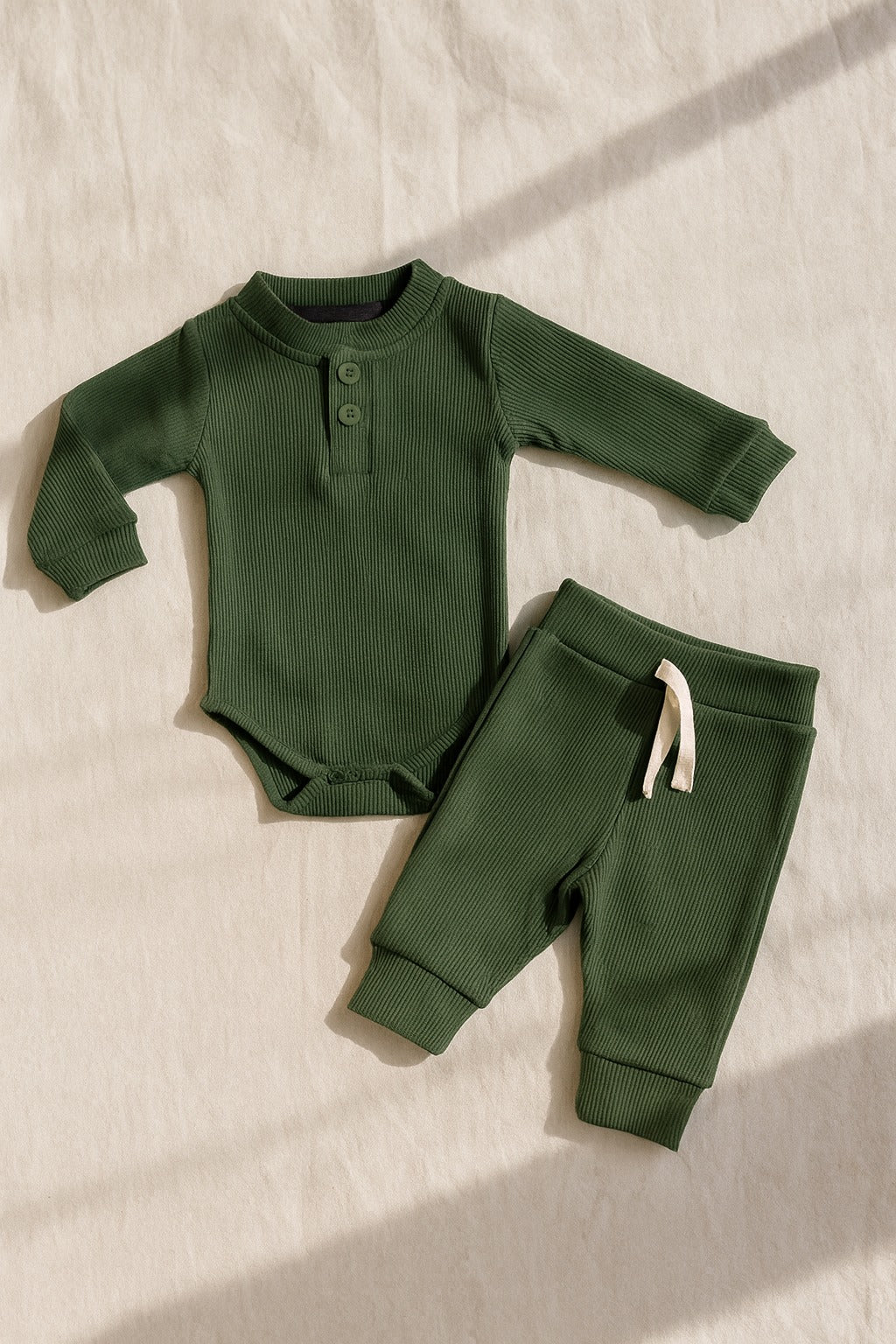 N1042-Army Green 2pc Warmer Set (3-36M)