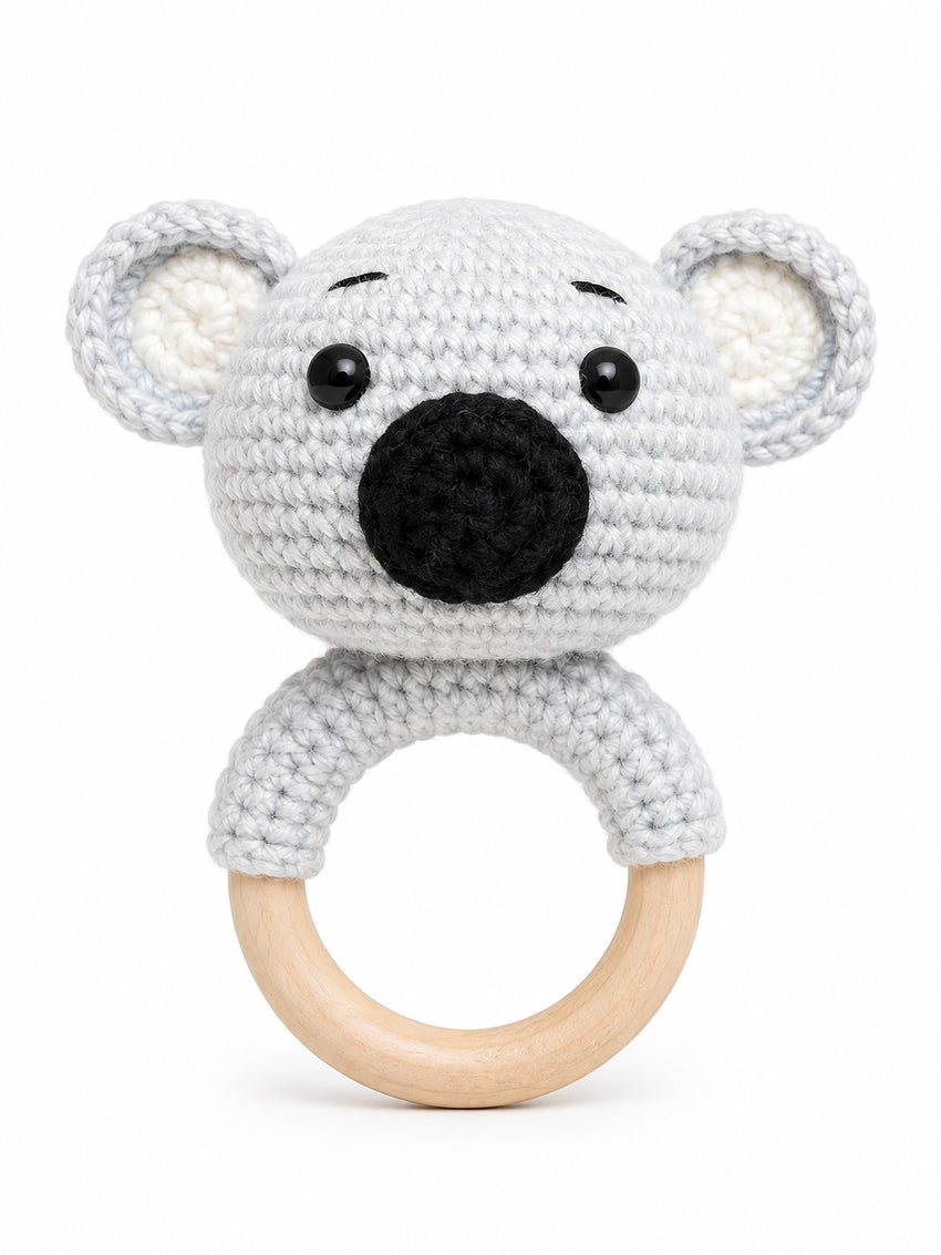 Crochet Rattle - Grey