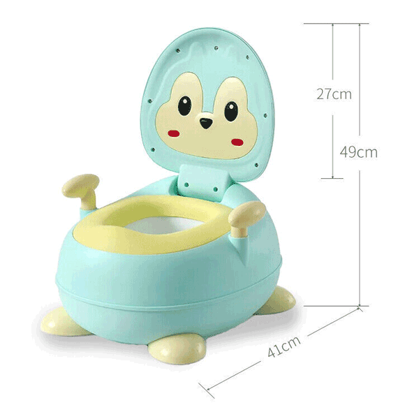 Fiber Big Size Potty Seat Green & White-BZ-P168