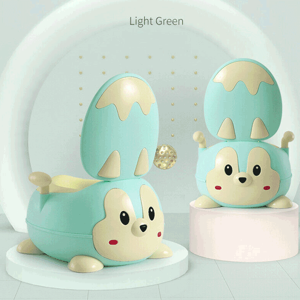 Fiber Big Size Potty Seat Green & White-BZ-P168