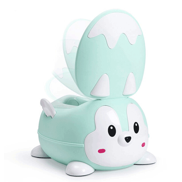Fiber Big Size Potty Seat Green & White-BZ-P168