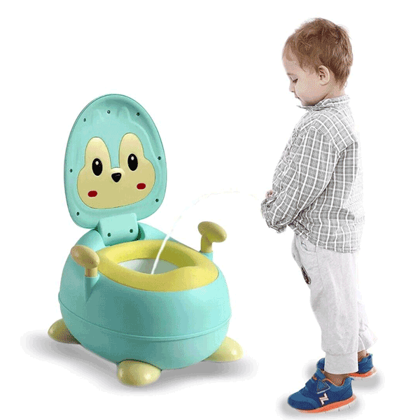Fiber Big Size Potty Seat Green & White-BZ-P168