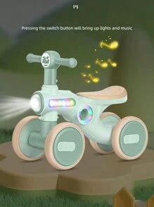 Toddler Fiber Push-On Bike With Lights and Music-BZ-F8