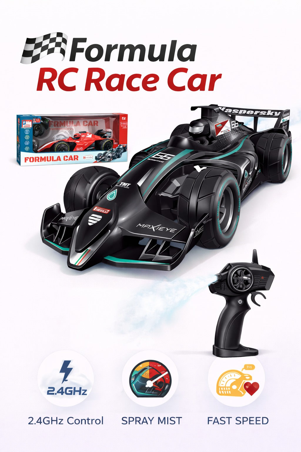 R/C Formula Car with Smoke - 93113