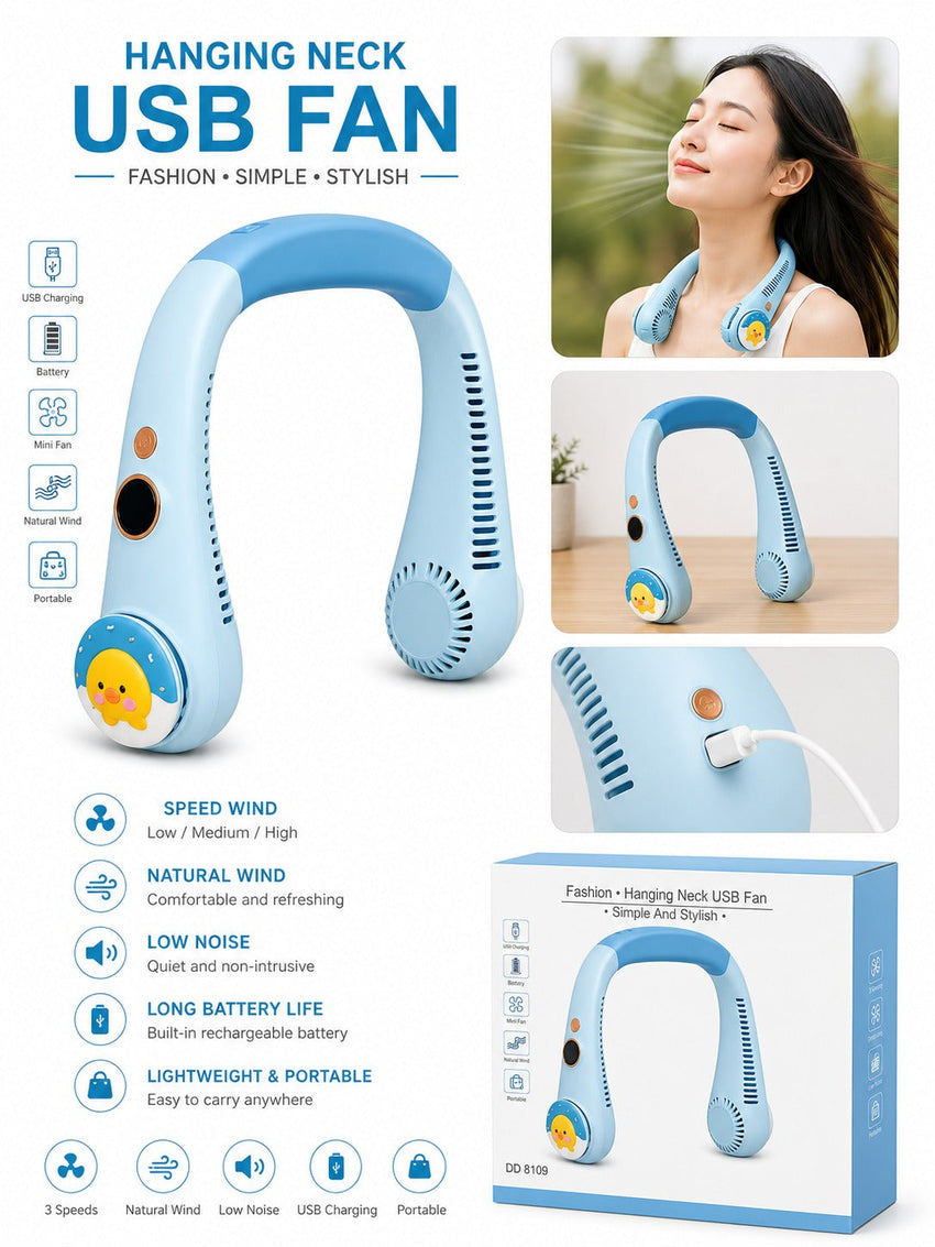 Rechargeable Hanging Neck Fan - DD8109