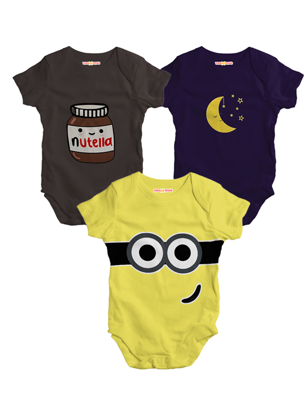 BD76-Pack of 3 Bodysuits