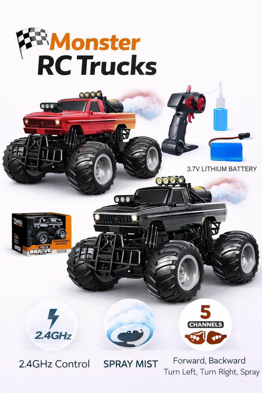 R/C Spray Monster Truck with Smoke & Watch - DY-246S