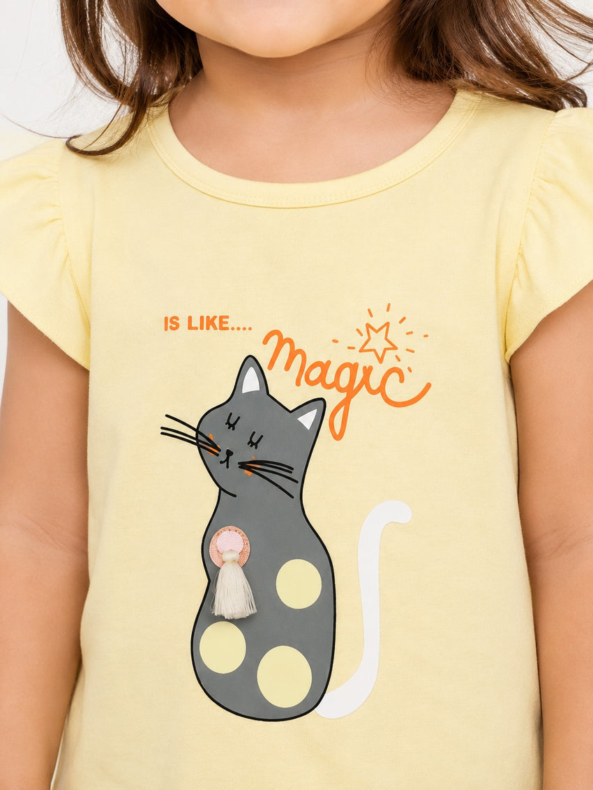 Girls T-Shirt (12-36M) - Yellow