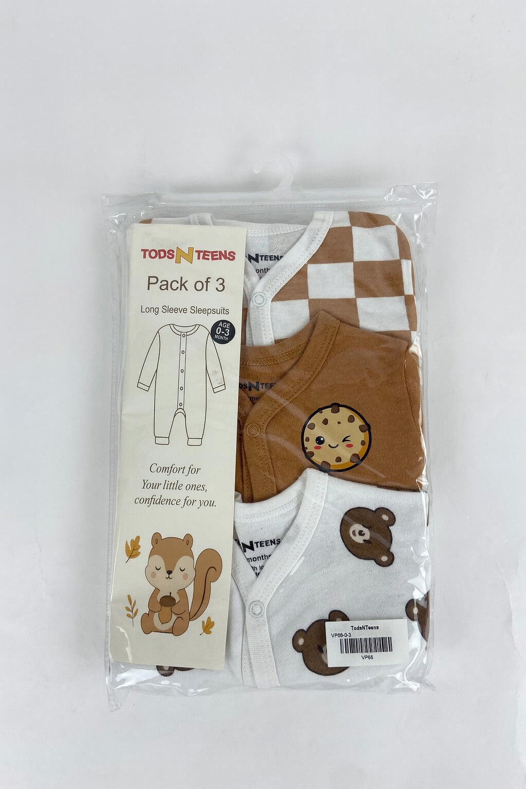 VP66-Pack of 3 Bodysuits