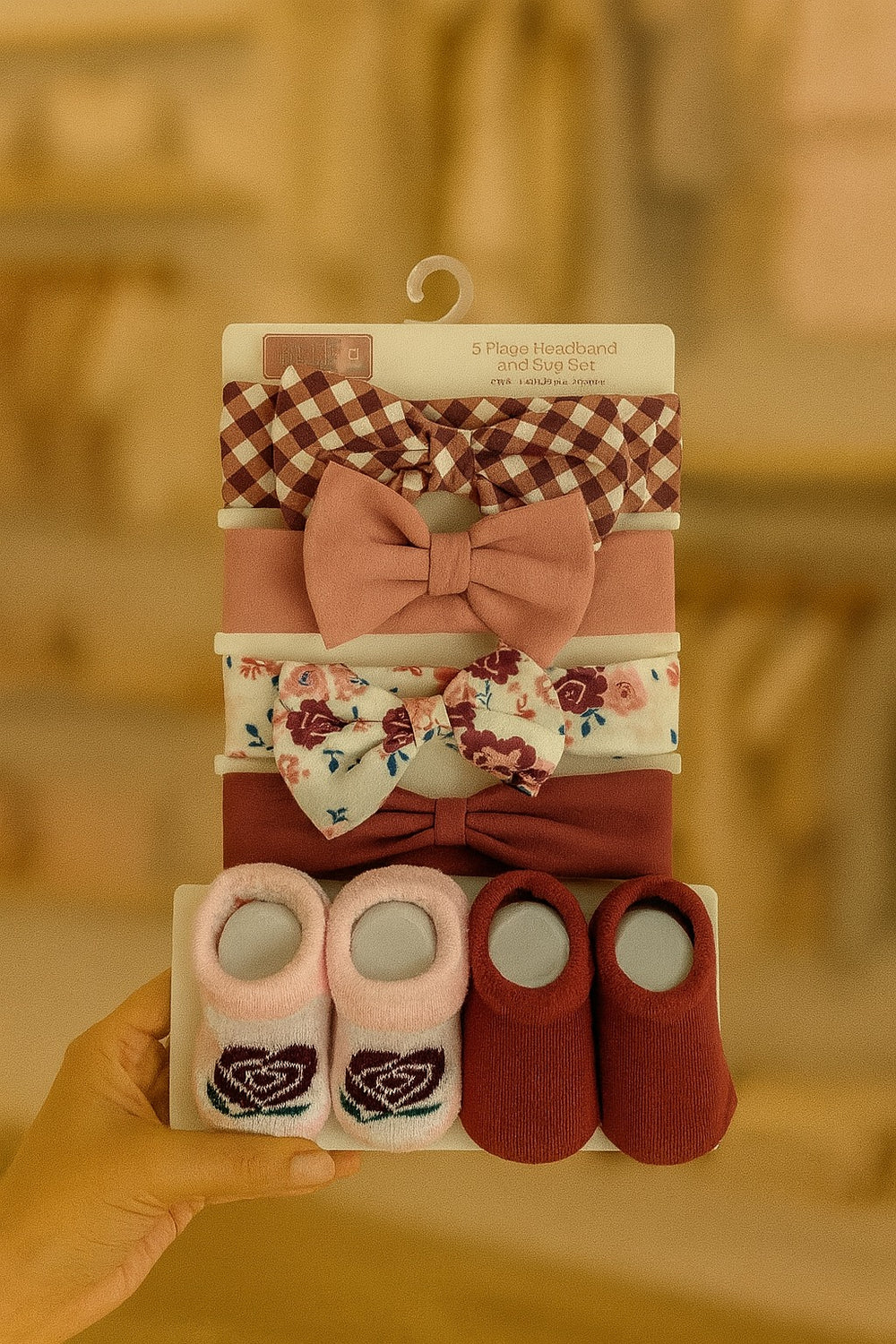 GP60-5 Piece headband and Socks Set - (0-6M)