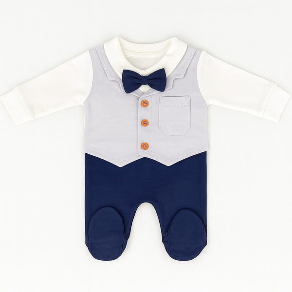 Dove Tux Romper (0-36M)