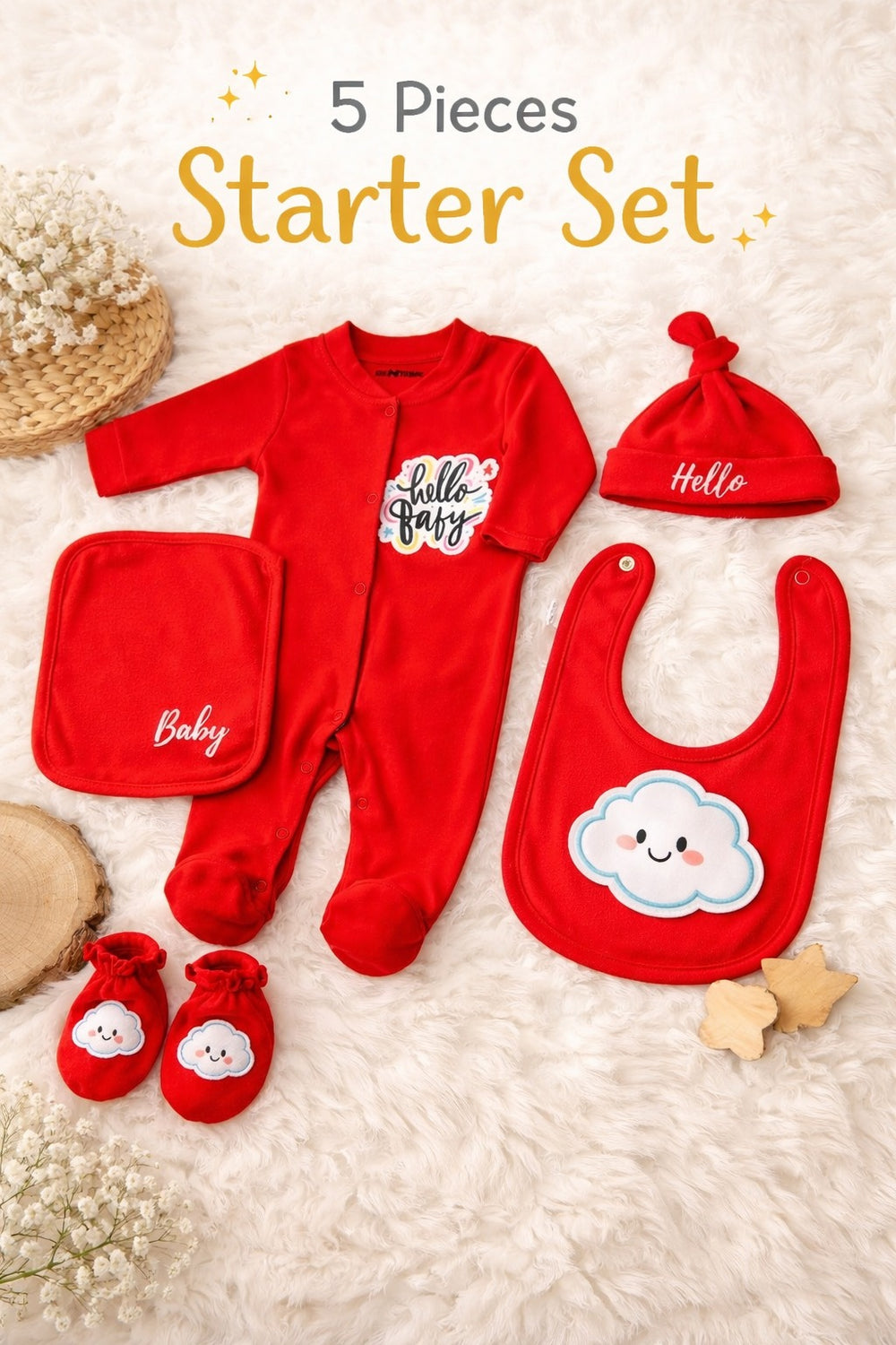 5 Pieces premium starter set - 0-3M