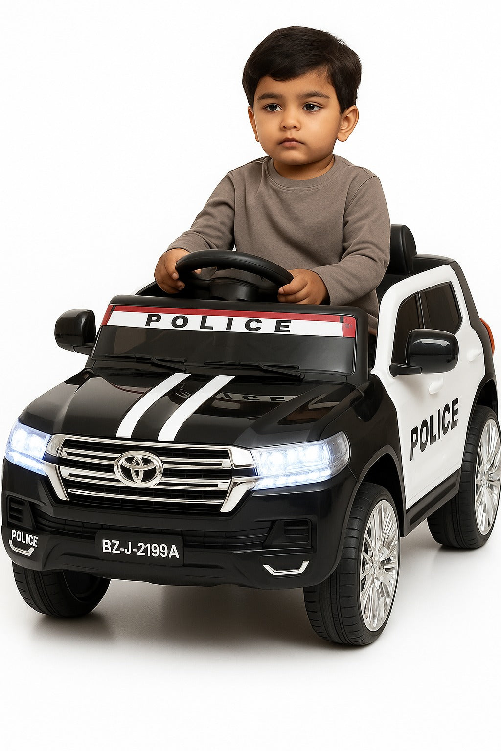 Police Toyota Kids Ride on Jeep With Light And Sound - BZ-2199