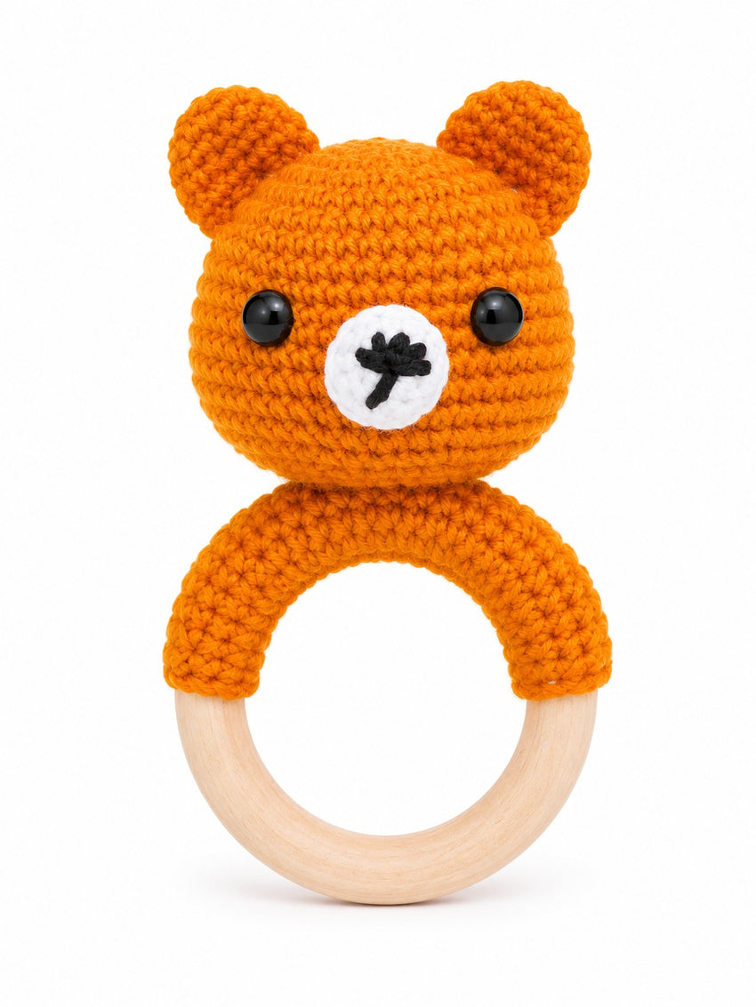 Crochet Rattle - Brown