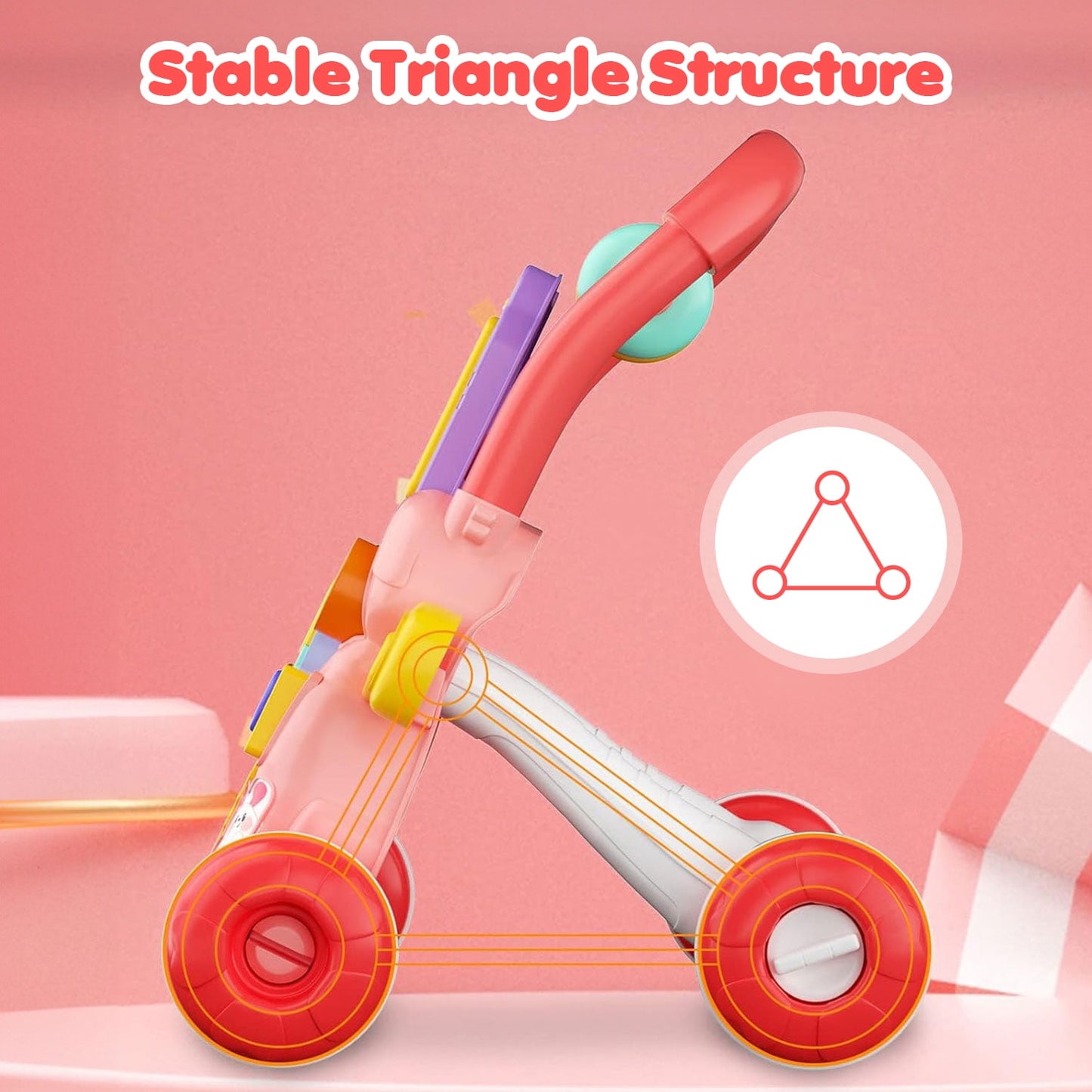 Huanger 2 in 1 Baby Walker with Drawing Board-Sit-to-Stand-BZ-0810-11