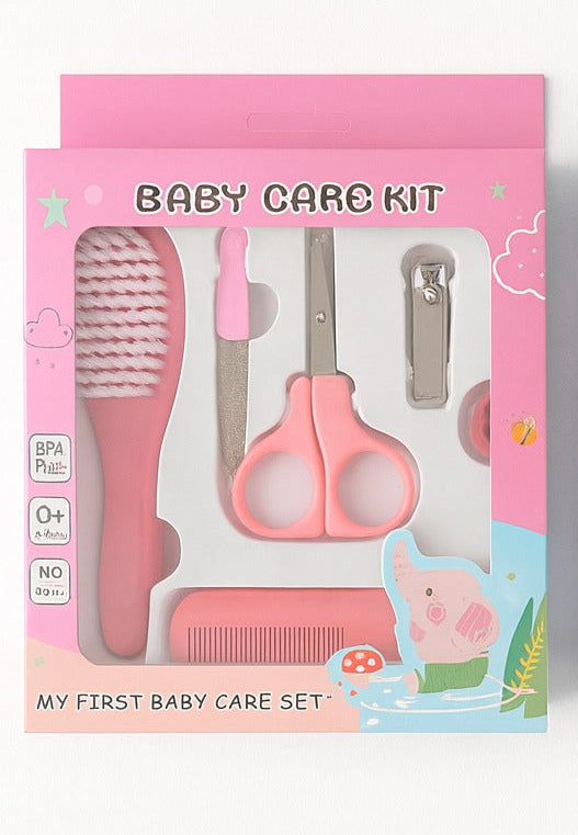 6 Pieces Baby care kit - Imported - Pink