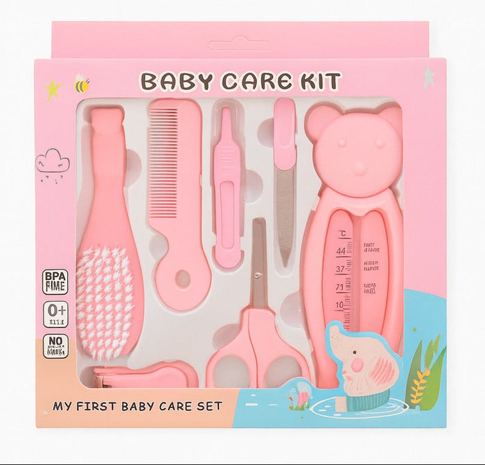 7 Pieces Baby care kit - Imported - Pink
