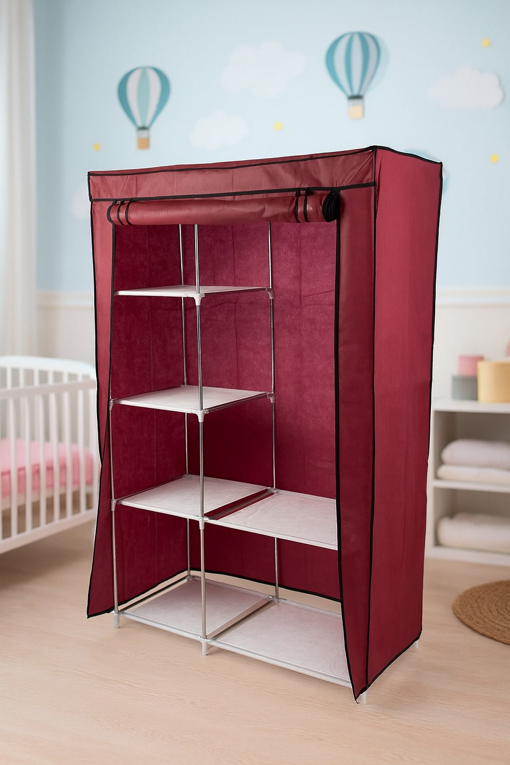 6 Shelves Foldable Microfiber Storage Wardrobe-BZ-88105