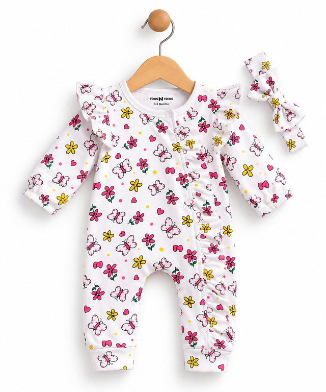 Maple Frill Baby Girl Romper (0-36M)