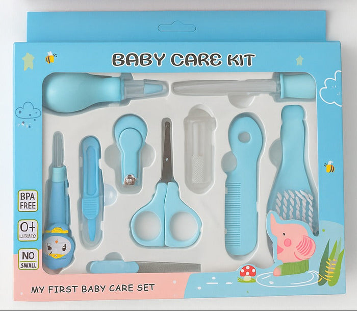 10 Pieces Baby care kit - Imported - Blue