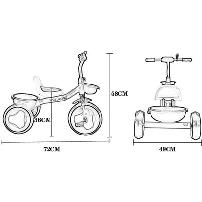 Imported Tricycle With Bucket And Leather Seat - G317