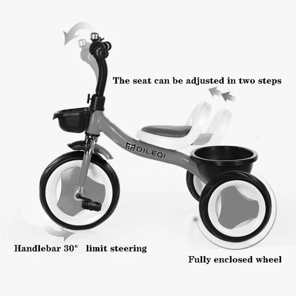 Imported Tricycle With Bucket And Leather Seat - G317
