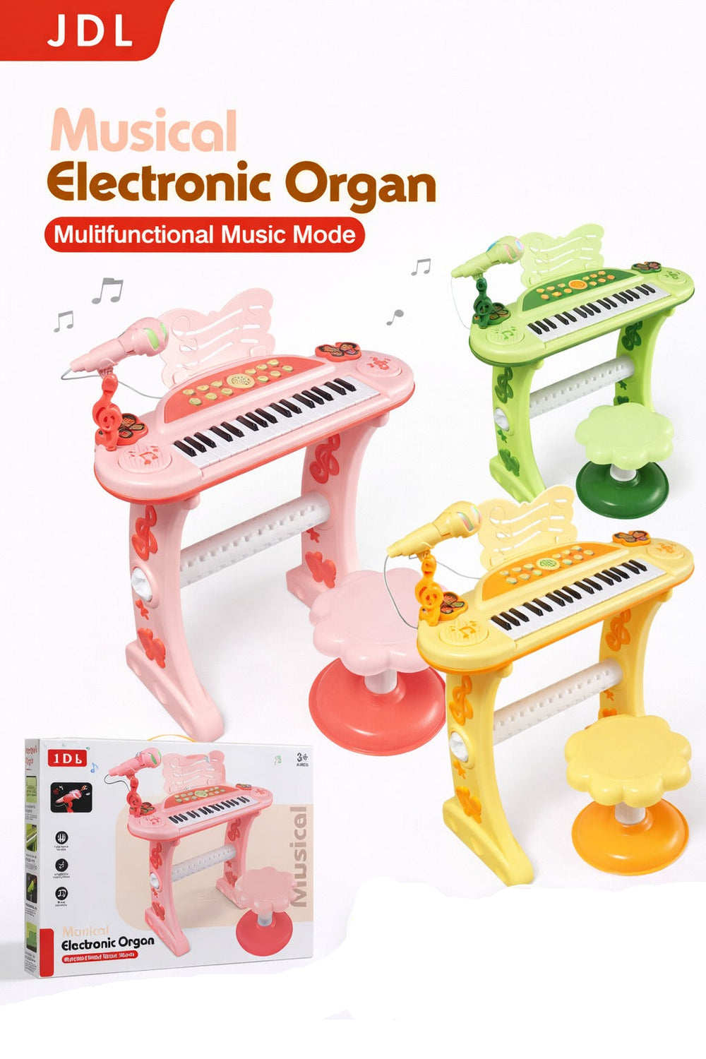 Musical Piano Table & Chair - 8868B