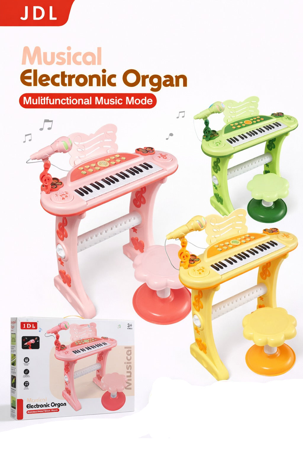 Musical Piano Table & Chair - 8868B