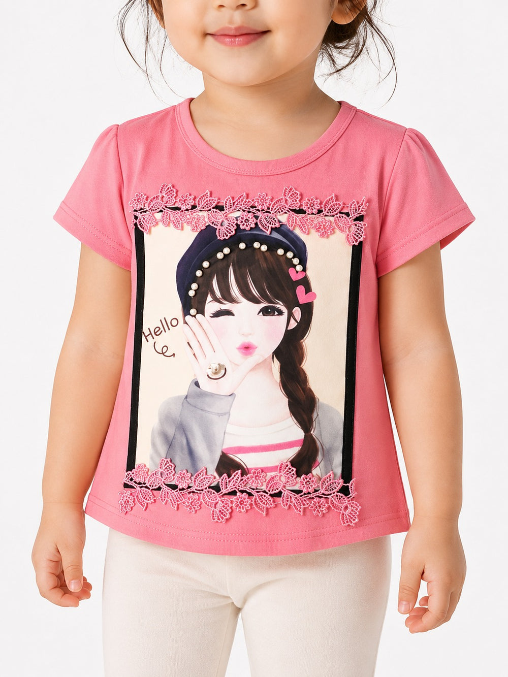 Girls T-Shirt (3-18M) - Peach