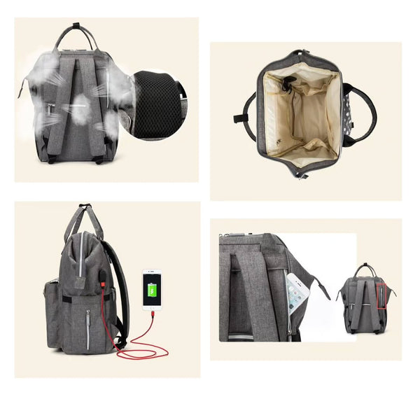 DB229-Chicco Tas Backpack For Mothers-GREY