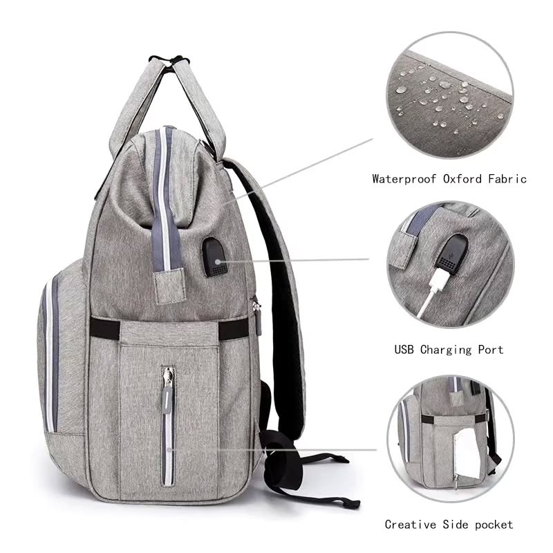 DB229-Chicco Tas Backpack For Mothers-GREY