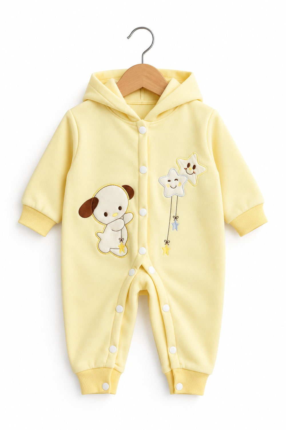 Winter Silky Romper With Hood (0-12M)