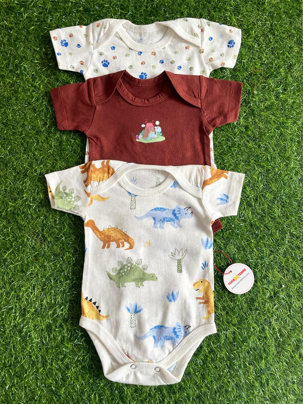 Pack of 3 Brown Bodysuits